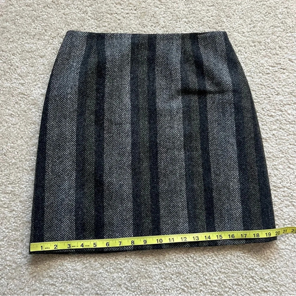 Boden British Tweed By Moon 100% Wool Striped side zip Skirt 6 R US Knee Length, - Picture 5 of 13